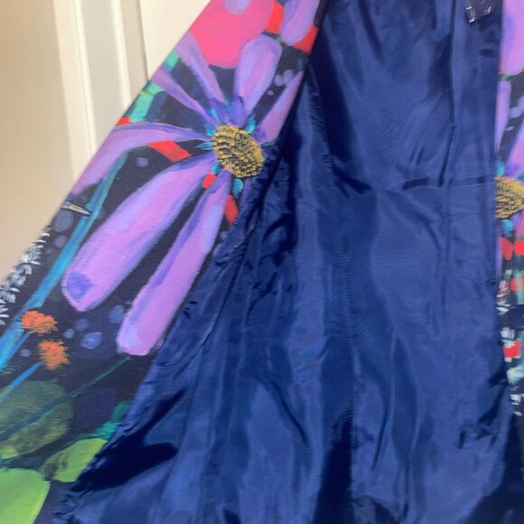 Abstract Blazer cool purple flowers - Picture 5 of 5